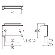 SPB-F01 Tápegység rögzítő konzol 60W-ig