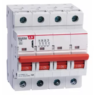 MCB BKJ63ND Kismegszakító 3P+N B6A 415VAC 6kA