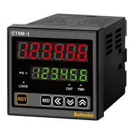   CT6M-1P2 - Számláló/időzítő 6 digit 7-szeg. LED kijelző 72x72mm 1-fok. 24VAC/24-48VDC IP65
