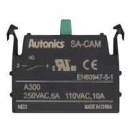   Kapcsoló, nyomógomb kontaktus NO - záró / 110VAC/10A, 220VAC/6A