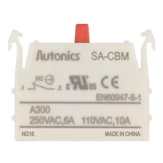   Kapcsoló, nyomógomb kontaktus NC - bontó / 110VAC/10A, 220VAC/6A